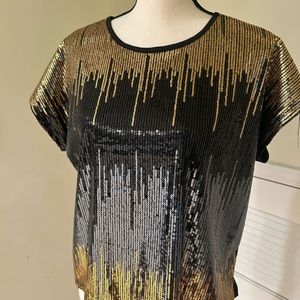 Shimmer and Shine sequin TShirt. Pair up w/favorite jeans & heels or slacks